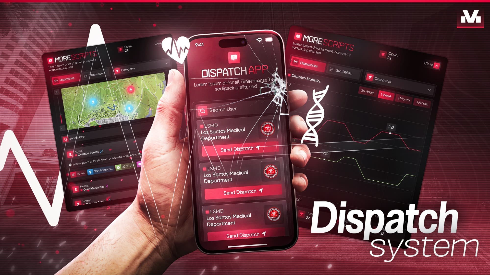 Dispatch System + LB Phone App | Live Map, History & Stats