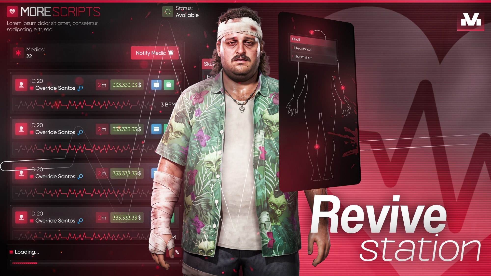 Revive Station + Creator | Injury Zones, Downed Players & Billing